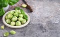 fresh Brussels sprouts in a bowl