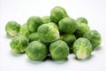 Fresh brussels sprouts on clean white background for captivating ads and packaging designs