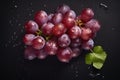 Fresh Bunch of grapes on seamless background Ai generated