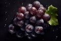 Fresh Bunch of grapes on seamless background Ai generated