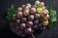 Fresh Bunch of grapes on seamless background Ai generated