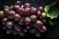 Fresh Bunch of grapes on seamless background Ai generated