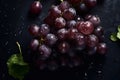 Fresh Bunch of grapes on seamless background Ai generated