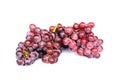 Fresh Bunch of red grapes on white backgrounds Royalty Free Stock Photo