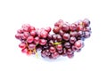 Fresh Bunch of red grapes on white backgrounds above Royalty Free Stock Photo