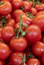 Fresh bunch tomatoes in the super market. Story format Royalty Free Stock Photo