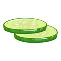Fresh burger cucumber icon cartoon vector. Bun meat