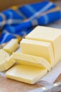 Fresh butter on the wooden table Royalty Free Stock Photo