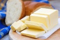Fresh butter on the wooden table Royalty Free Stock Photo