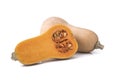 Fresh butternut squash isolated on a white Royalty Free Stock Photo