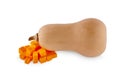 Fresh butternut squash isolated on a white background Royalty Free Stock Photo