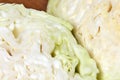 Fresh cabbage. New crop. Light green leaves Royalty Free Stock Photo