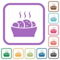 Fresh cake simple icons