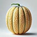 Fresh canary melon isolated on a white background Royalty Free Stock Photo