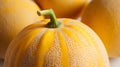 Fresh canary melon isolated on a white background Royalty Free Stock Photo