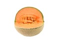 Fresh cantaloupe melon cut open Royalty Free Stock Photo