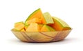 Fresh Cantaloupe Slices Bowl Royalty Free Stock Photo