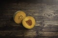 Fresh Cantaloupe on a Wood Plank Board Background