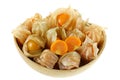 Fresh Cape Gooseberry cut in half Royalty Free Stock Photo