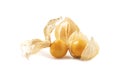 Fresh cape gooseberry isolated over white background Royalty Free Stock Photo