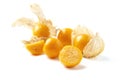 Fresh cape gooseberry isolated over white background Royalty Free Stock Photo