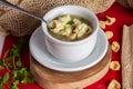 Fresh capeletti or tortellini soup Capeletti in brodo Royalty Free Stock Photo