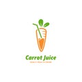 Fresh Carrot juice logo icon vector template Royalty Free Stock Photo
