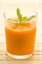 Fresh carrot juice and mint Royalty Free Stock Photo