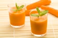 Fresh carrot juice and mint Royalty Free Stock Photo