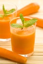 Fresh carrot juice and mint Royalty Free Stock Photo