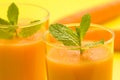 Fresh carrot juice and mint Royalty Free Stock Photo