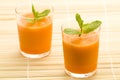 Fresh carrot juice and mint Royalty Free Stock Photo