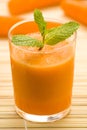 Fresh carrot juice and mint Royalty Free Stock Photo