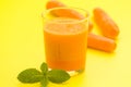 Fresh carrot juice and mint Royalty Free Stock Photo