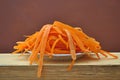 Fresh carrot peelings