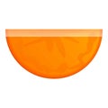 Fresh carrot slice icon, cartoon style Royalty Free Stock Photo