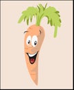 fresh carrot smile happy