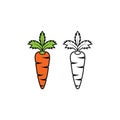 Fresh carrot vegetable icon,logo vector illustration design template Royalty Free Stock Photo