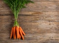 Fresh carrot, view from above