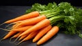 Fresh Carrots on Ground - Minimalistic and Clean Image AI Generated