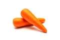 Fresh carrots isolated on white background. Close up of Carrots Royalty Free Stock Photo