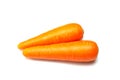 Fresh carrots isolated on white background. Close up of Carrots Royalty Free Stock Photo