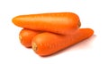 Fresh carrots isolated on white background. Close up of carrots Royalty Free Stock Photo