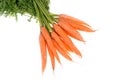 A fresh carrots isolated on a white background, close up Royalty Free Stock Photo