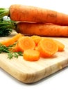 Fresh carrots whole & sliced