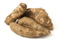 Fresh Cassava root isolated on a white Royalty Free Stock Photo