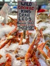 Fresh caught King Crab at Seattle Pike Place Market