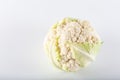 Fresh cauliflower isolated on white background. Close up. Royalty Free Stock Photo