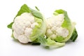 Fresh Cauliflower on White Background AI Generated