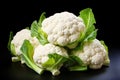 Fresh Cauliflower on White Background AI Generated